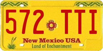 NM license plate 572TTI