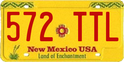 NM license plate 572TTL