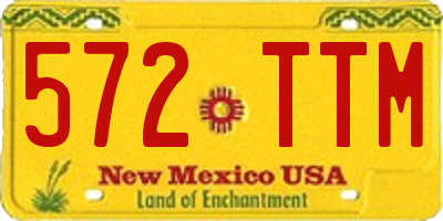 NM license plate 572TTM