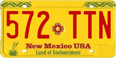 NM license plate 572TTN