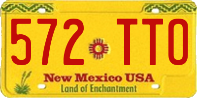 NM license plate 572TTO