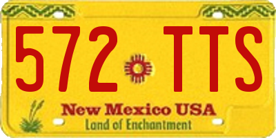 NM license plate 572TTS