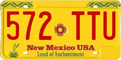 NM license plate 572TTU