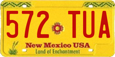 NM license plate 572TUA