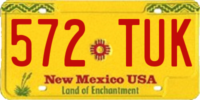 NM license plate 572TUK