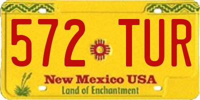 NM license plate 572TUR