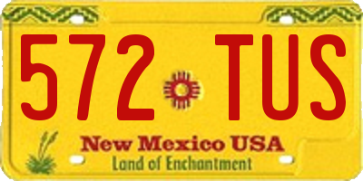NM license plate 572TUS