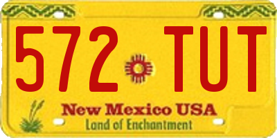 NM license plate 572TUT