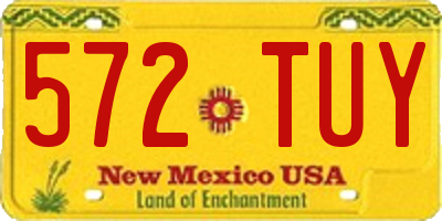 NM license plate 572TUY