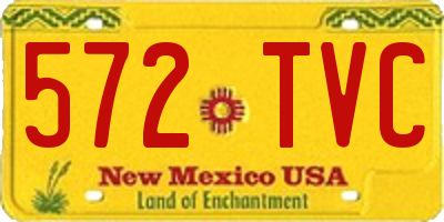 NM license plate 572TVC