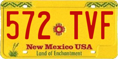 NM license plate 572TVF