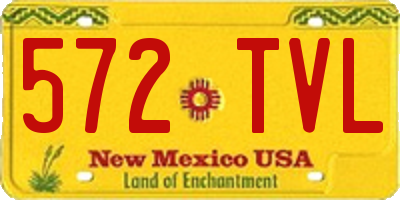 NM license plate 572TVL