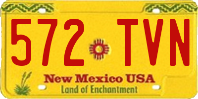 NM license plate 572TVN