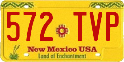 NM license plate 572TVP