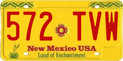 NM license plate 572TVW