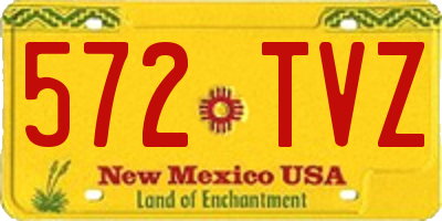 NM license plate 572TVZ