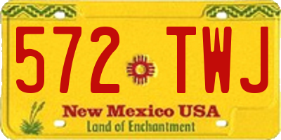 NM license plate 572TWJ
