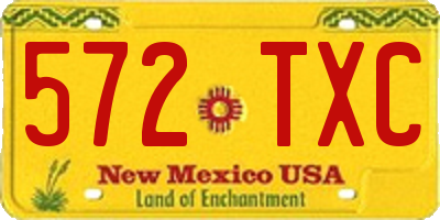 NM license plate 572TXC