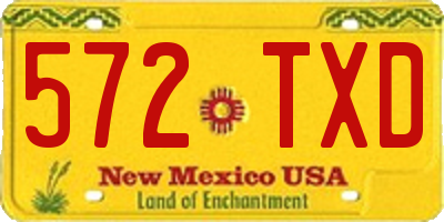 NM license plate 572TXD