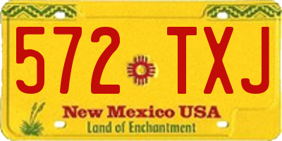 NM license plate 572TXJ