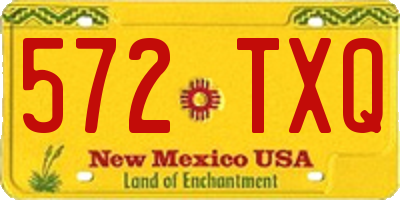 NM license plate 572TXQ