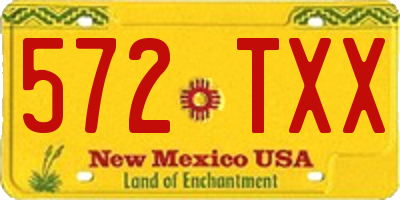 NM license plate 572TXX