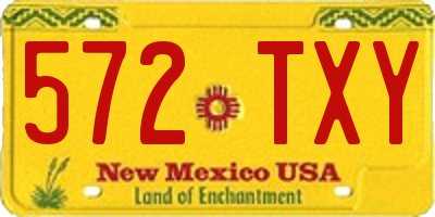 NM license plate 572TXY