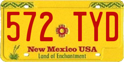 NM license plate 572TYD
