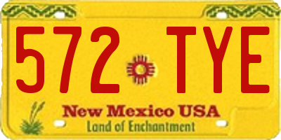 NM license plate 572TYE