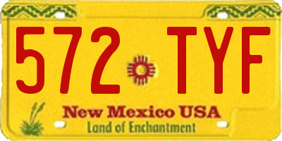 NM license plate 572TYF