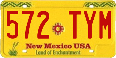 NM license plate 572TYM