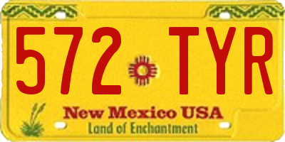 NM license plate 572TYR