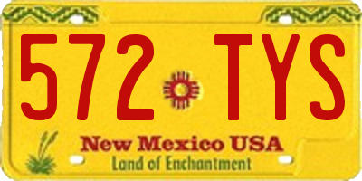 NM license plate 572TYS