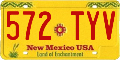 NM license plate 572TYV