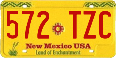 NM license plate 572TZC