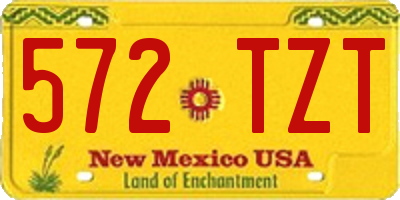 NM license plate 572TZT