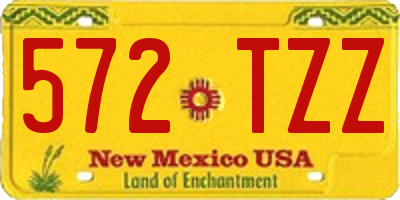 NM license plate 572TZZ