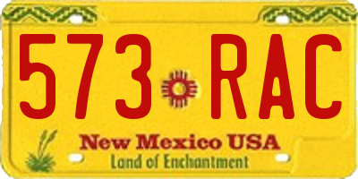 NM license plate 573RAC