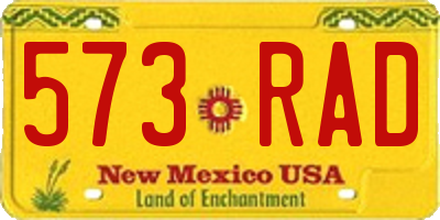 NM license plate 573RAD