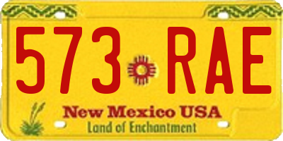 NM license plate 573RAE