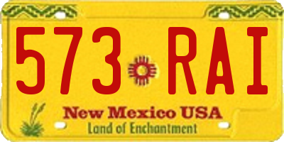 NM license plate 573RAI