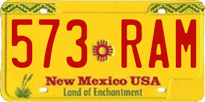 NM license plate 573RAM