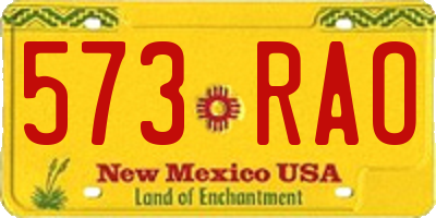 NM license plate 573RAO