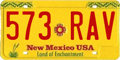 NM license plate 573RAV
