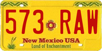 NM license plate 573RAW
