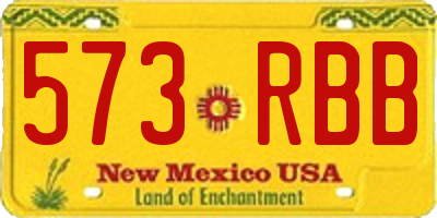 NM license plate 573RBB