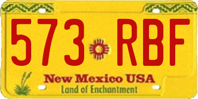 NM license plate 573RBF