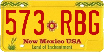 NM license plate 573RBG