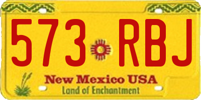 NM license plate 573RBJ