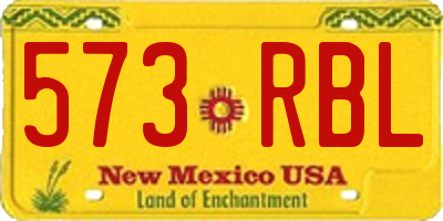 NM license plate 573RBL